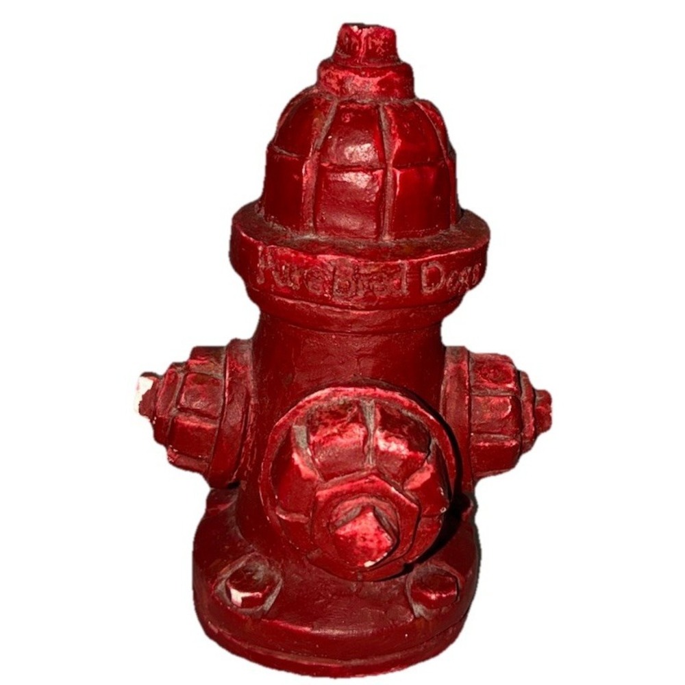 Vintage Fire Hydrant Figure Pure Bred Dogs Red Resin Miller 1986 *flaws
